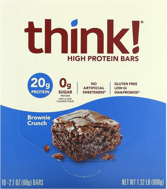 Denken! Riegel Brownie Crunch hoher Proteingehalt 10 x 60 g - Bild 1