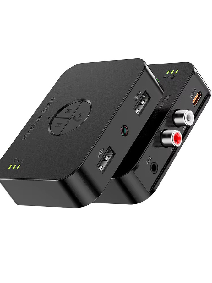 kebidumei Bluetooth 6.0 Audio Receiver in Schwarz mit 3,5mm AUX und RCA Stereo Anschluss für verlustfreies Musikstreaming sowie U-Disk Unterstützung für Auto und Lautsprecher - Bild 7