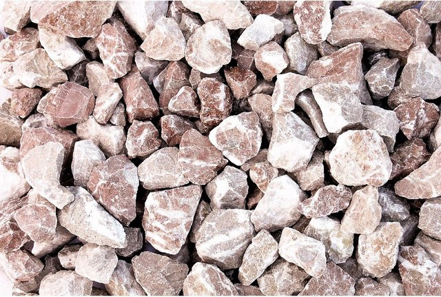 Scherf Marmorsplitt Creme-Rot in Beige, grober Zierkies für den Garten, Körnung 16 - 32 mm, 1000 kg Big-Bag - Bild 1