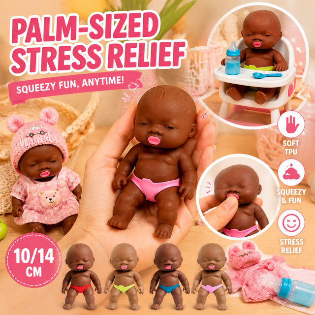 Natasha Mini-Babypuppe, Squishy-Puppe, Silikon, Bunt / Mehrfarbig - Bild 1