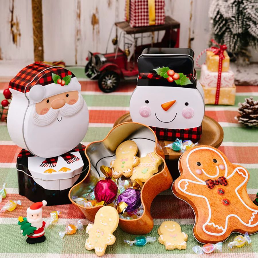 WakaParty Zinn Candy Box Schneemann Multicolor für Weihnachten und Weihnachtsdekoration - Bild 4