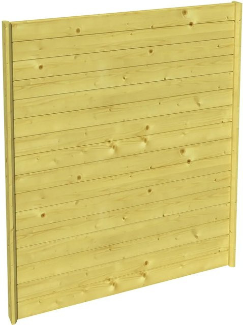 Skan Holz Seitenwand aus imprägniertem Nadelholz, Farbe: Grün, B: 141 cm, H: 200 cm - Bild 1