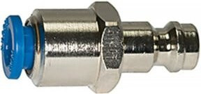 Riegler Einstecknippel Push-In 8 mm für Kupplungen NW 5 aus vernickeltem Messung in Silber - Bild 1