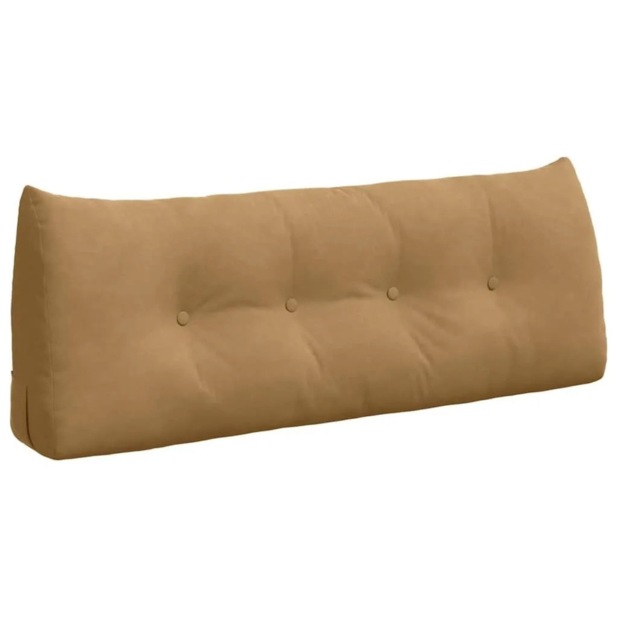 vidaXL Rückenkissen aus Samt in Braun, B/H/T: 120 x 50 x 24 cm - Bild 2