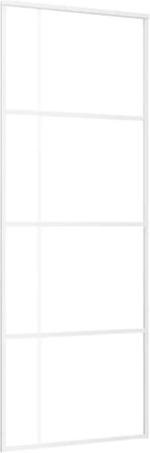 vidaXL Schiebetür aus ESG-Glas und Aluminium in Weiß, B: 76 cm, H: 205 cm - Bild 1