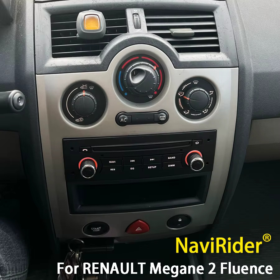 NAVIRIDER Bedienfeld für Renault Fluence und Renault Megane 2 (2002-2008) in Schwarz für Android-Bildschirme und Auto-Videoplayer, Plug & Play, OEM-Stil - Bild 2