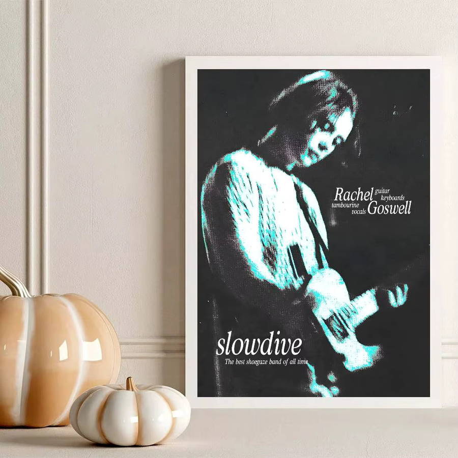 Minimalist Slowdive Everything Is Alive Souvlaki Shoegaze Musik Poster, Selbstklebender Wanddekor in Mehrfarbig, B/H: 15 x 15 cm - Bild 6