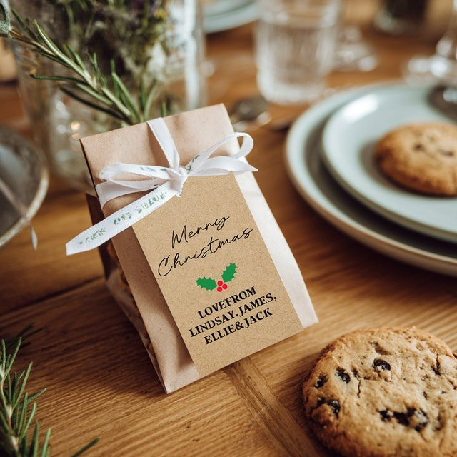 WEIGAO Weihnachtsgeschenk-Anhänger mit individuellem Text, rechteckige Geschenkanhänger mit Kordel zur Weihnachtsdekoration, 25 oder 45 Stück - Bild 1