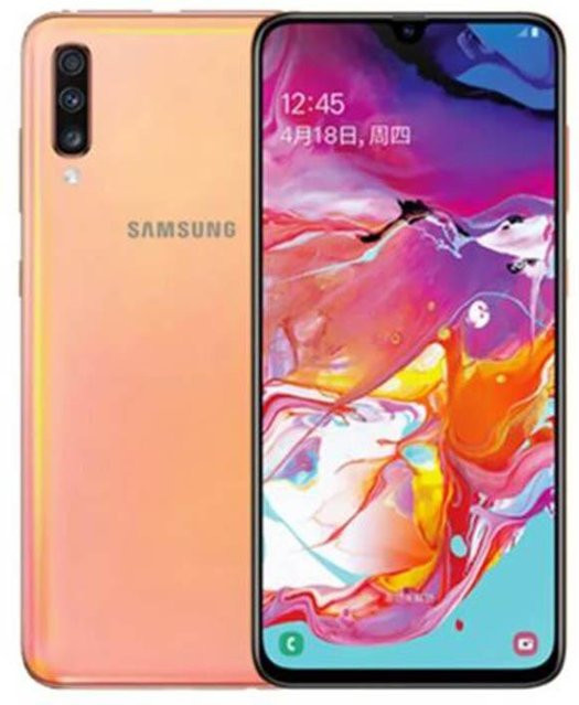 Samsung Galaxy A70 A705F Refurbished Smartphone in Orange mit 128GB Speicher und 6GB RAM, 32MP Kamera, Android, 4G/LTE, Dual SIM - Bild 1