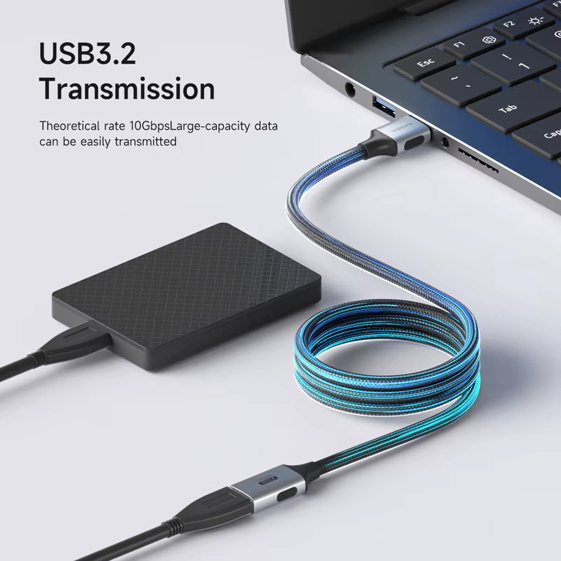 Hagibis USB 3.2 Verlängerungskabel mit geflochtenem Design für Tastatur, Maus, Drucker und Flash-Laufwerke - Bild 2