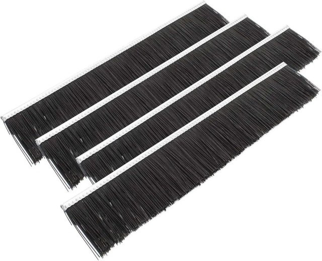 Wiltec 4er Set Ersatzbürsten in Schwarz für Rasenkehrmaschinen und Laubsammler, Breite: 62 cm - Bild 1