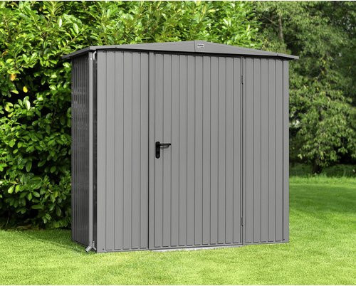 Ecostar Gerätehaus Trend-S aus Metall in Grau, B/H/T: 238 x 216 x 107,8 cm - Bild 1