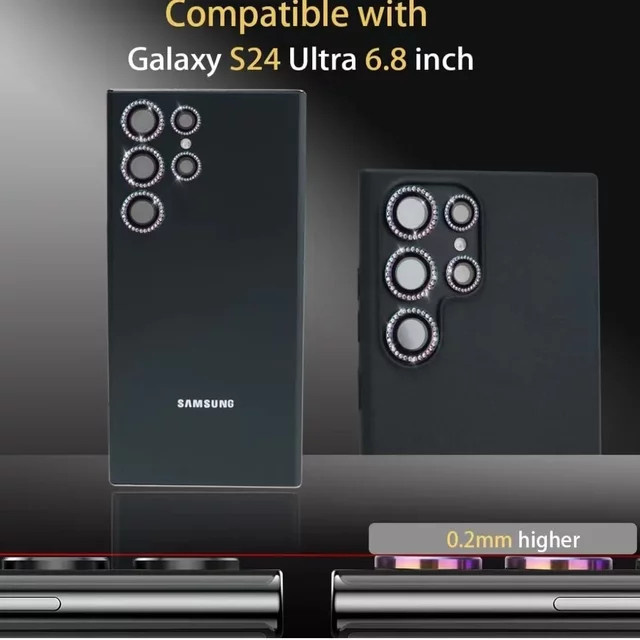 Bunter Metall-Kamerahülle Kameraschutz für Samsung S26 Ultra Kameraobjektivschutz in Schwarz und Multicolour - Bild 1