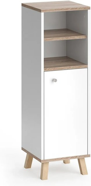 Vicco Midischrank Senyo Badschrank in Weiß/Sonoma mit 2 Fächern, B: 30 cm, H: 95 cm - Bild 2