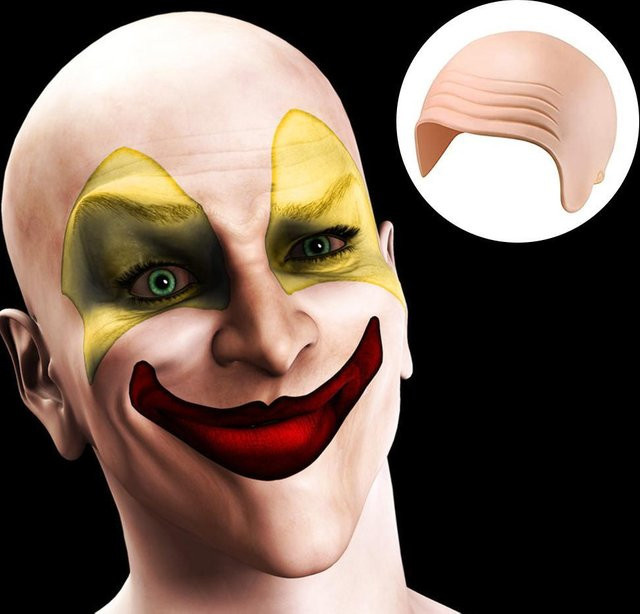 Latex Glatze Kopf Perücke Hut, Cosplay Kostüm, Unisex - Bild 1