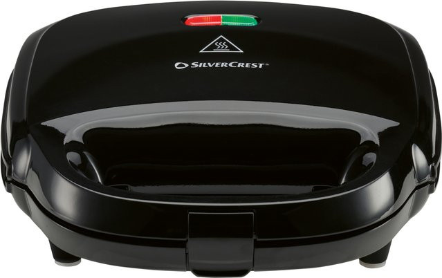 SILVERCREST Sandwichmaker SSMW 750 E1 in Schwarz mit Edelstahl- und Kunststoffgehäuse - Bild 1