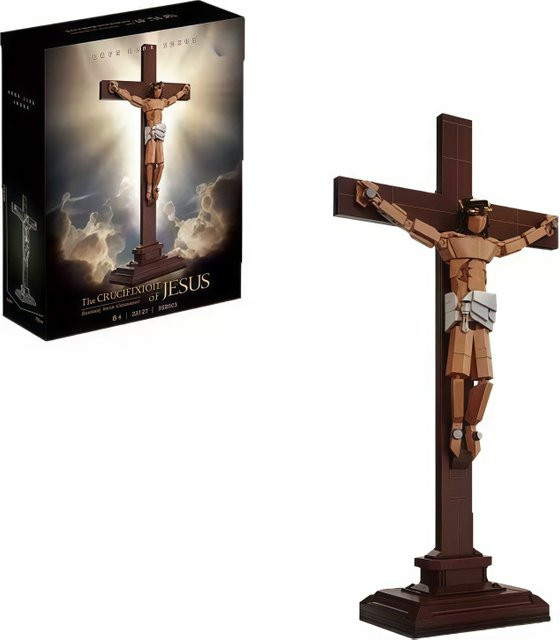 CACO BLOCKS Modell der Kreuzigung Jesu, MOC-Bausteinset, christliche religiöse Dekoration, ab 8 Jahren - Bild 1