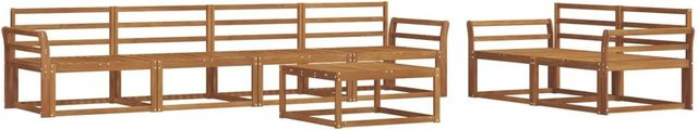 vidaXL Outdoor-Sofagarnitur 7-teilig aus Massivholz Akazie in Braun - Bild 1