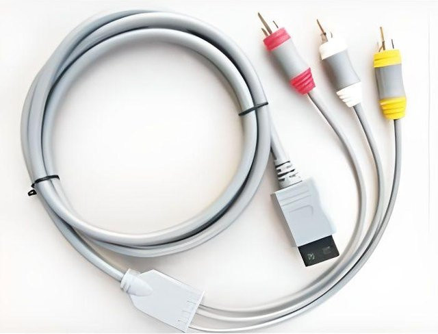 Nintendo Wii RCA AV-Kabel in Grau - Bild 1