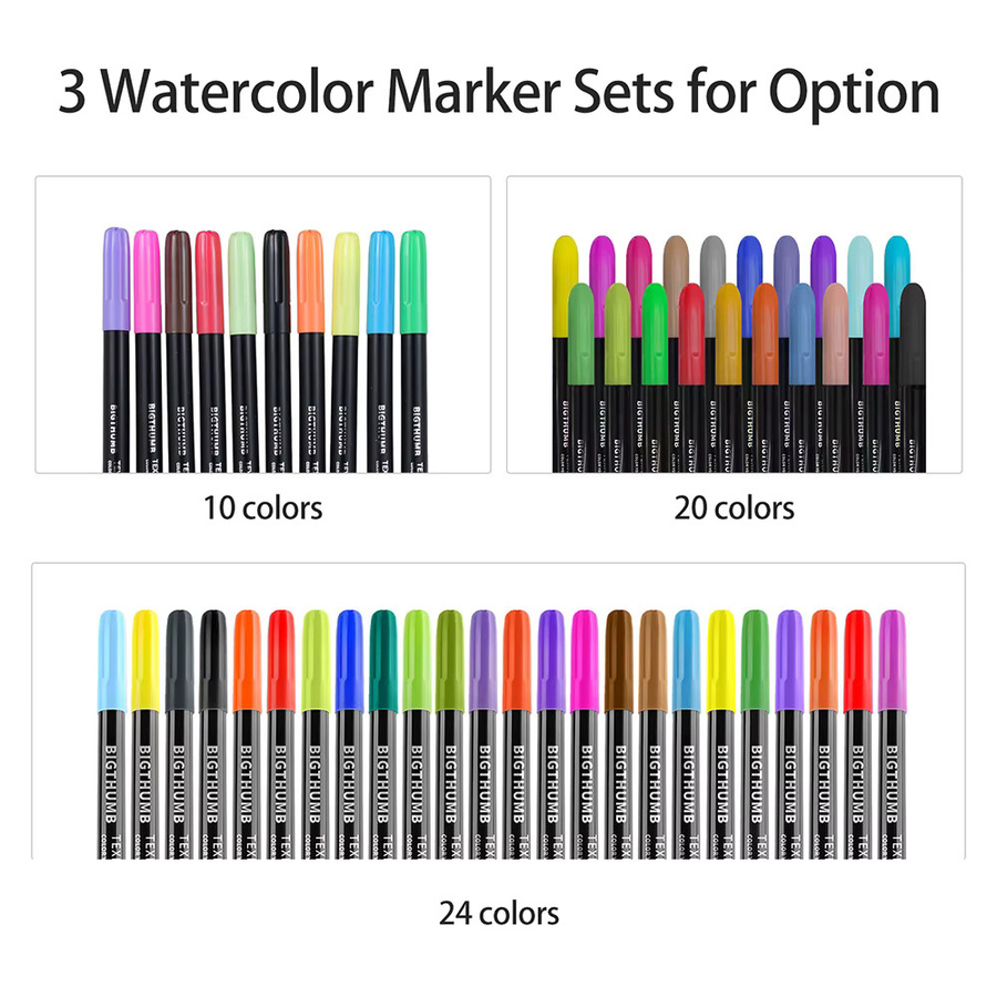 Set mit 24 permanenten Stoffstiften in Multicolour für DIY-Textilgestaltung, Kleidung, Papier und Leinwand - Bild 2