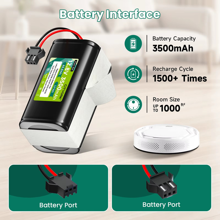 Ersatzakku 12,8V 3500mAh für Lefant M210 210B 210P M213 M213B M213S M1 sowie OKP Life K2 K1 Serie Roboter-Staubsauger, Schwarz - Bild 2