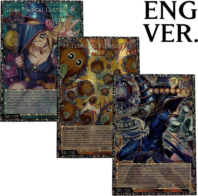 Yu-Gi-Oh! DIY Proxy-Karten, Dunkler Magischer Vorhang, Dunkler Magier, Kuriboh Multiplikation, Set / Bundle - Bild 1