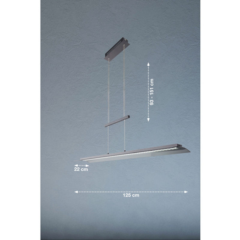 Fischer & Honsel Pendelleuchte Nana aus Metall in Schwarz mit LED und dimmbarer Funktion - Bild 3