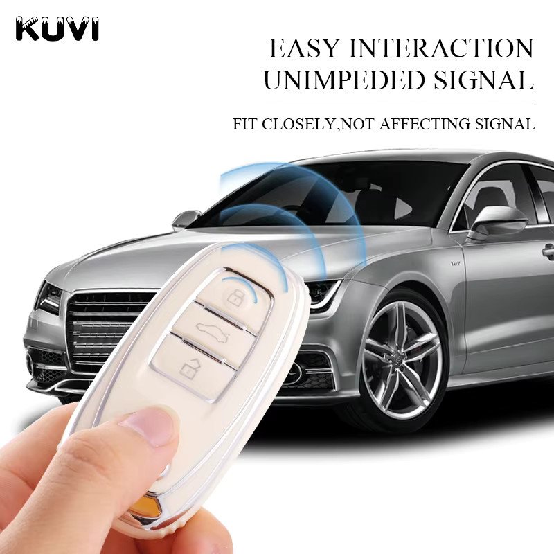Kuvi TPU Schlüsselhülle für Audi A1 A3 A4 A5 A6 A7 A8 Q3 Q5 Q7 R8 TT S4 S5 S6 S7 S8 Quattro - Bild 2