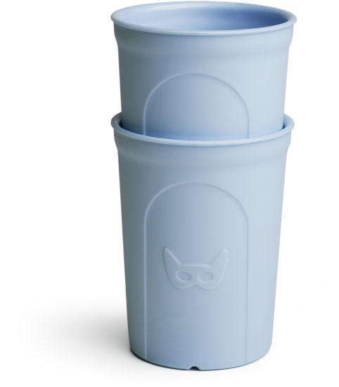 Herobility Eco Trinkbecher blau 2er Pack 250 ml - Bild 1