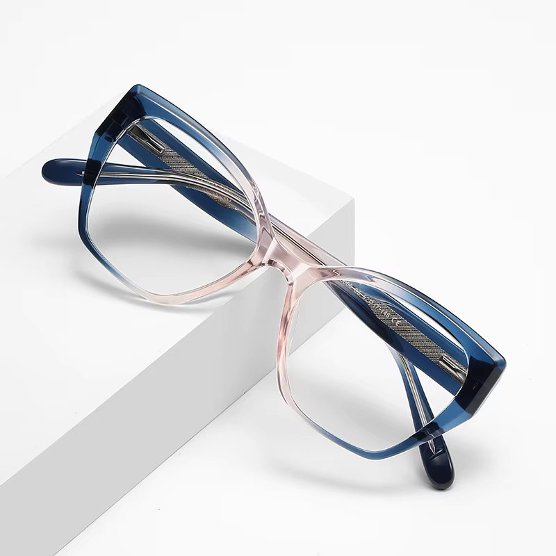 TWOOO Korrektionsbrille Cat-Eye, Damen, Vollrand, TR90, Anti-Blaulicht - Bild 2