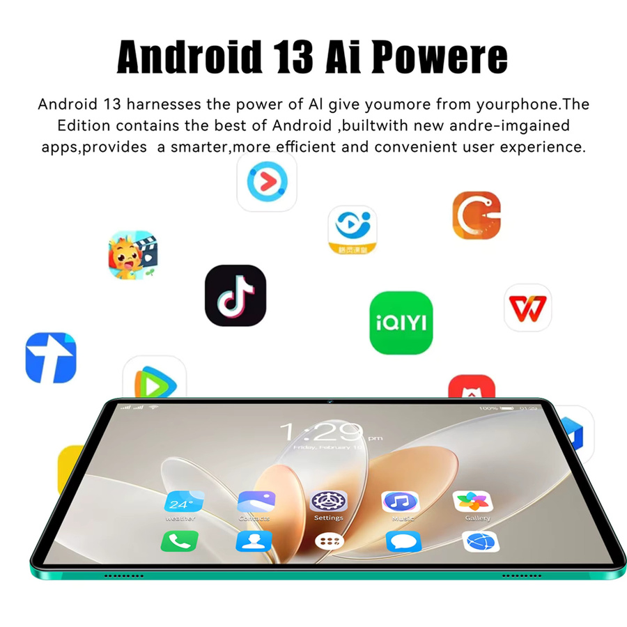 BDF Android Tablet 10,1 Zoll mit Octa Core, 6 GB RAM, 128 GB ROM, 4G LTE Dual SIM, WiFi und Bluetooth in Schwarz oder Grün - Bild 5