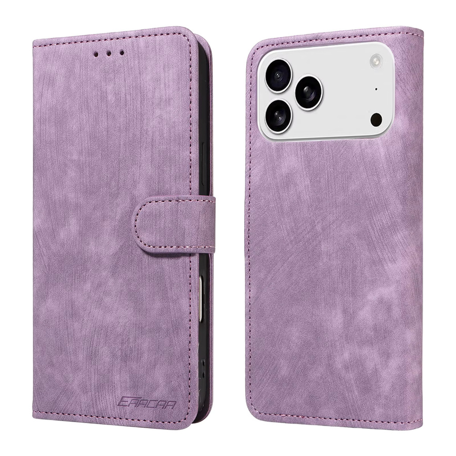 EAACAA TPU-Leder-Handyhülle für iPhone 17 Air 16 Pro Max 15 14 13 12 11 16e mit Kartensteckplatz, Ständer und Brieftaschenfunktion in Lila - Bild 2