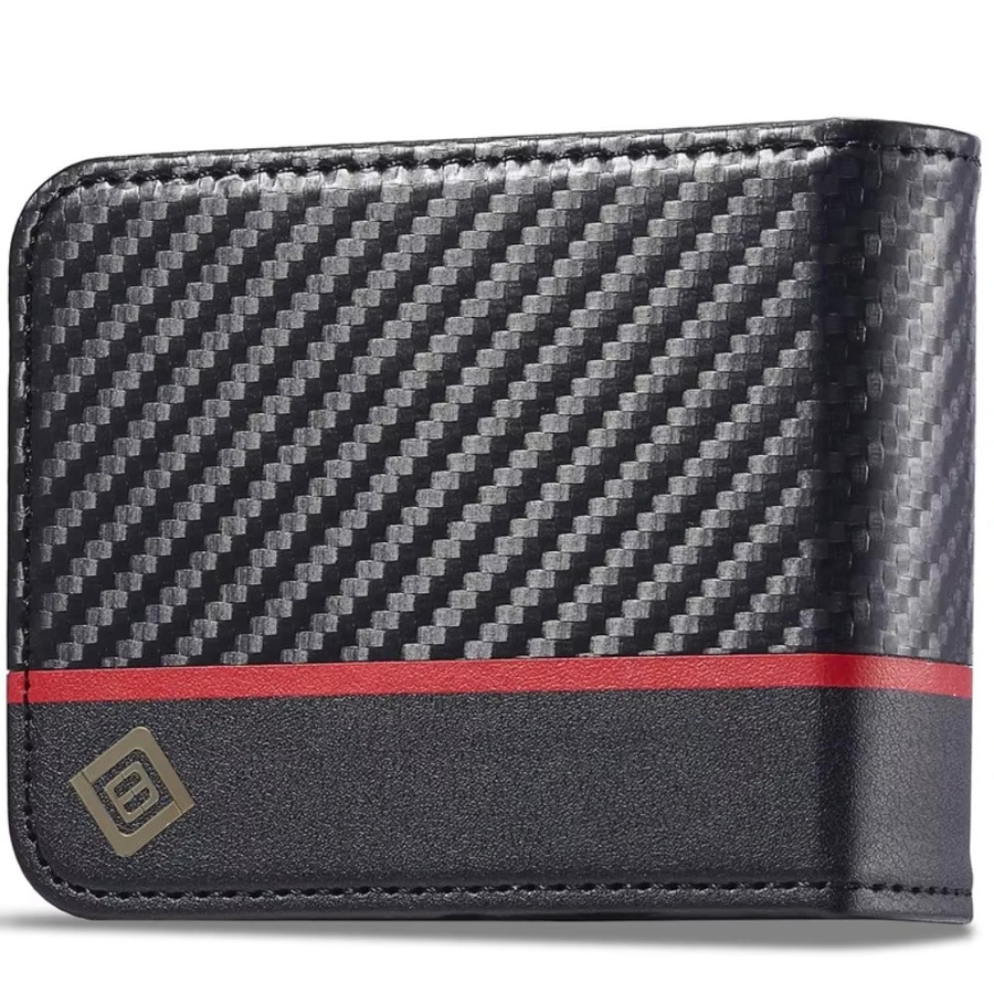 Samsung Geldbörse mit Kartenhalter und Telefonhülle aus Kohlefaser-PU-Leder für Galaxy Z Flip 7 FE, Z Flip 6, Z Flip 5, Z Flip 4 und Z Flip 3 in Schwarz - Bild 2