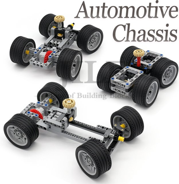 jile MOC Technische Motoren Power Functions Automobil-Chassis-Modell, Bausteine - Bild 1