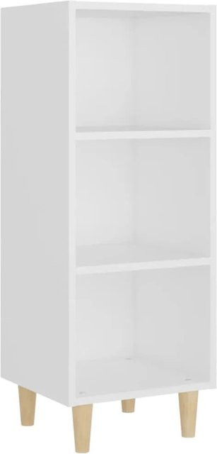 vidaXL Sideboard Weiß aus Holzwerkstoff und Eukalyptus, B/T/H: 34,5 x 32,5 x 90 cm - Bild 1