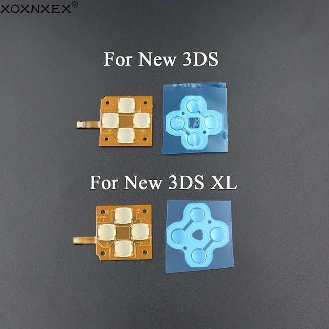 Nintendo New 3DS New 3DS XL LL Ersatzteil-Set mit Kreuztasten-Flexkabel und D-Pad-Metallkuppel-Leitfolie - Bild 1