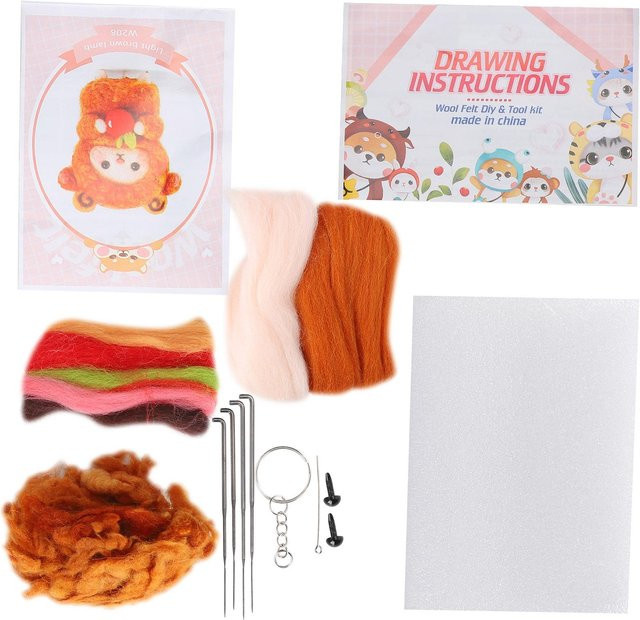 GoolRC Nadelfilz-Set Wolle Schaf Puppe, Plüschpuppe, DIY Herstellungsmaterialpaket, Bunt / Mehrfarbig - Bild 1