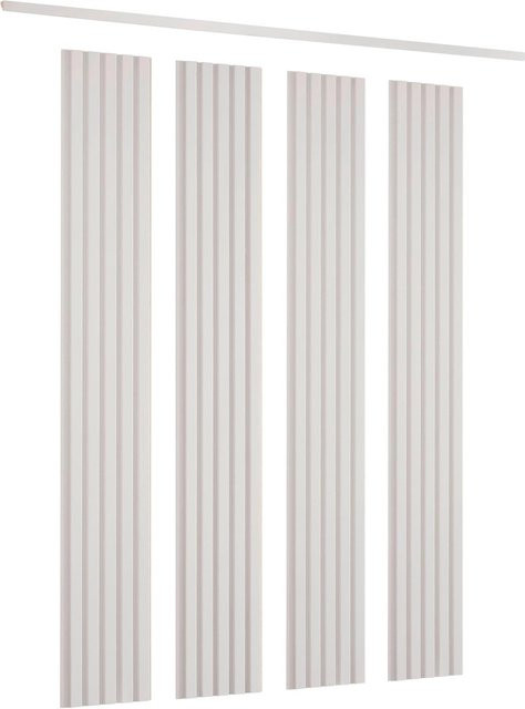 Based Wandpaneel Anna Kaschmir inkl. Abschlussleiste, 4er Set, Beige und Weiß, B/H: 119 x 74,4 cm - Bild 1