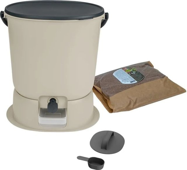 Skaza Bokashi Essential Starterset Biomülleimer in Beige - Bild 1