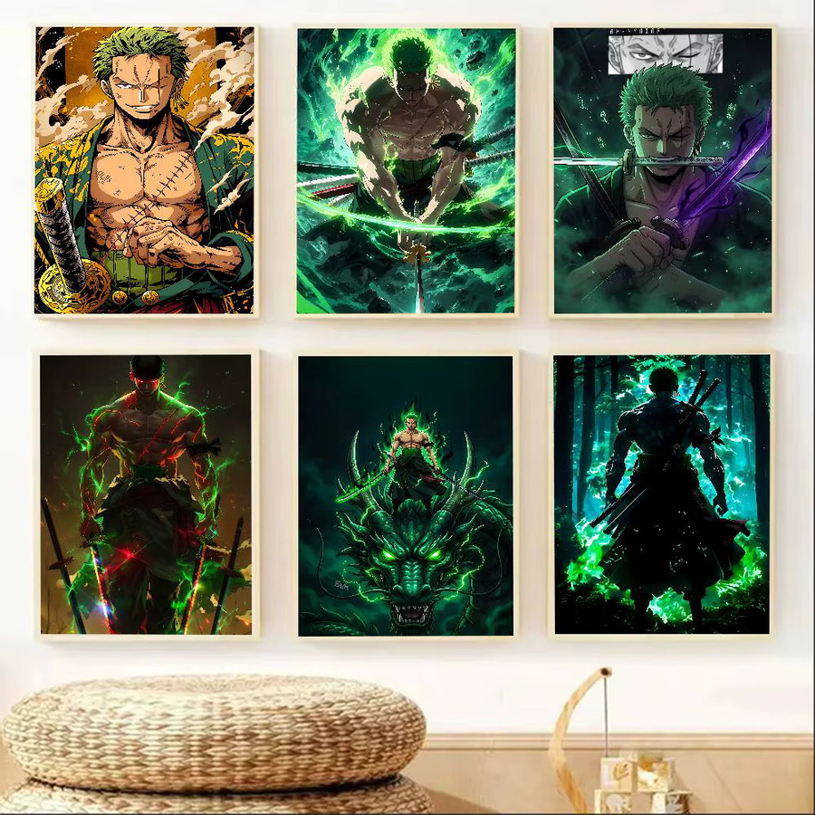 Bandai One Piece Anime-Poster Zoro und Luffy als HD-Leinwand-Wandkunst in Mehrfarbig, Rechteckig - Bild 5