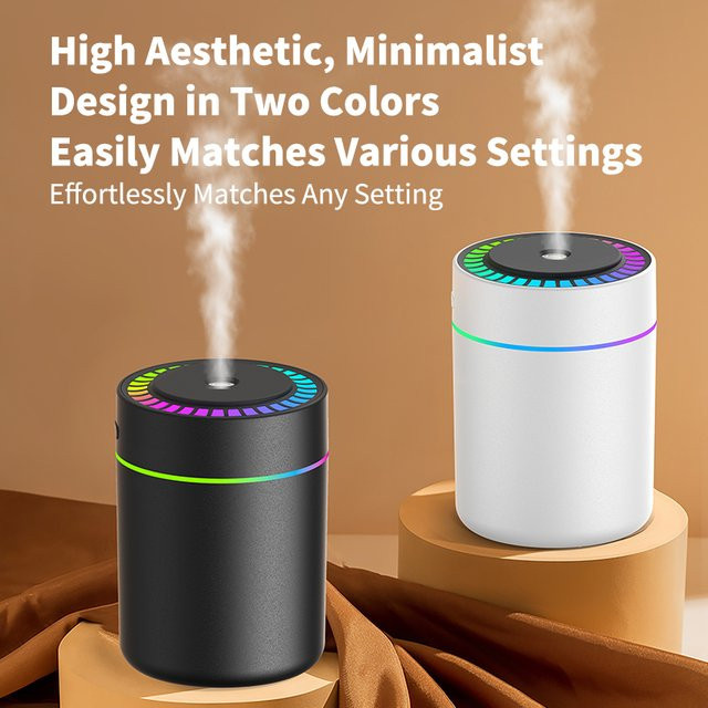 KEBETEME Elektrischer Mini Luftbefeuchter und Aroma Diffusor mit USB-Anschluss, 180 ml - Bild 1