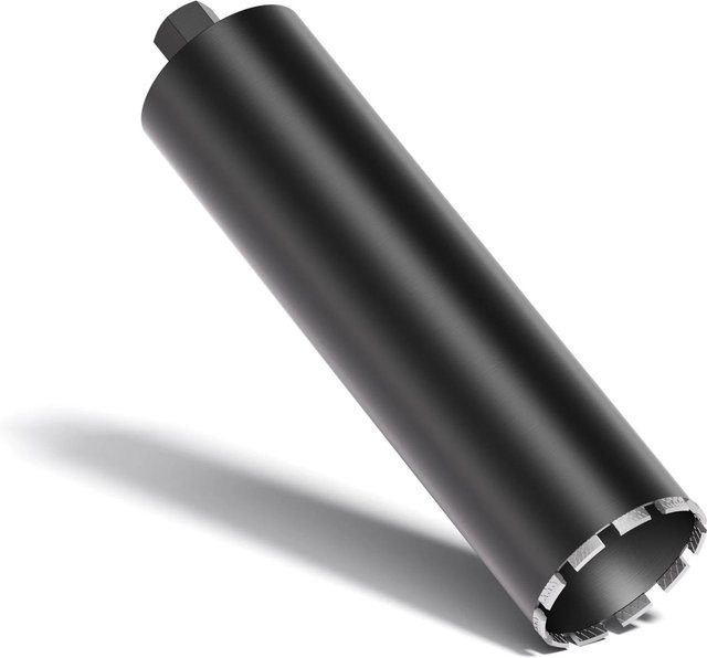 Wiltec Diamantbohrkrone Mesh für Beton, Durchmesser: 13,2 cm, Länge: 45 cm, Anschluss: 1 1/4 Zoll, Farbe: Schwarz - Bild 1