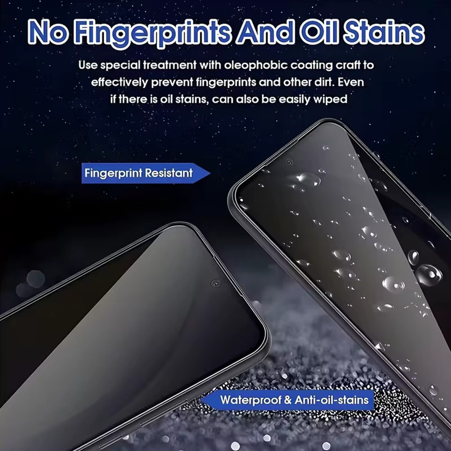 Samsung S25 Ultra Privatsphäre-Displayschutz aus gehärtetem Glas mit Anti-Spy-Funktion und vollständiger Abdeckung, Transparent - Bild 3