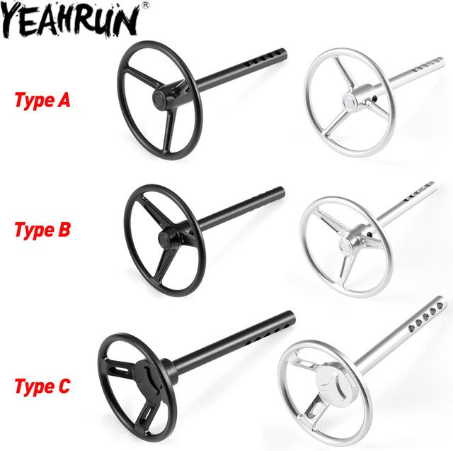 YEAHRUN Metall RC Auto Lenkrad, 1:10, Grau, Zubehör - Bild 1