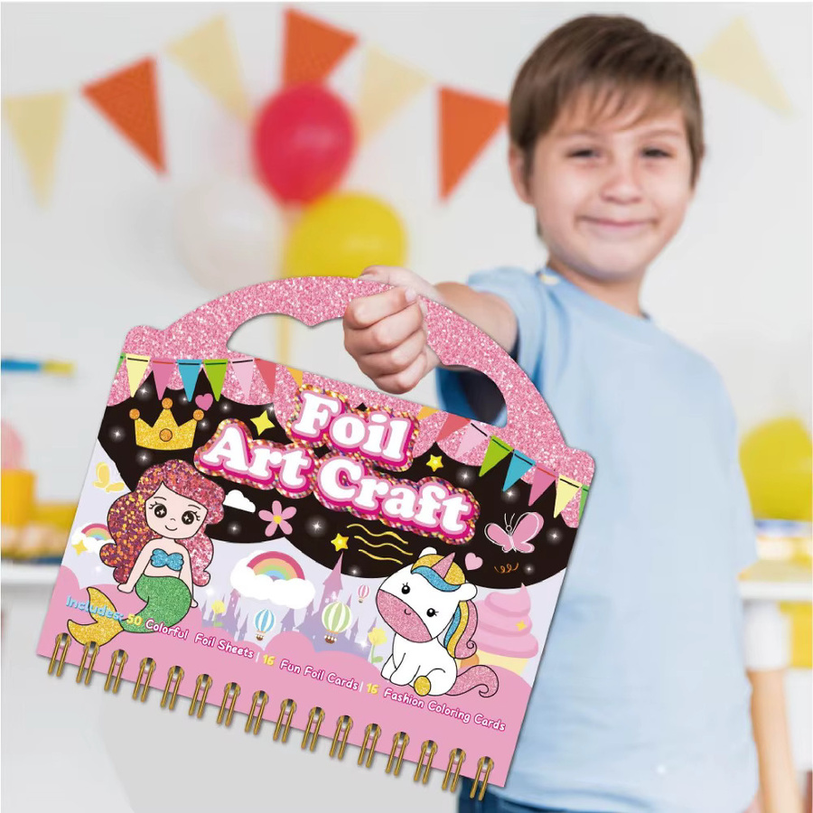SONGYI Kratzkunstbuch Einhorn und Prinzessin, Bastelset, Mehrfarbig - Bild 4