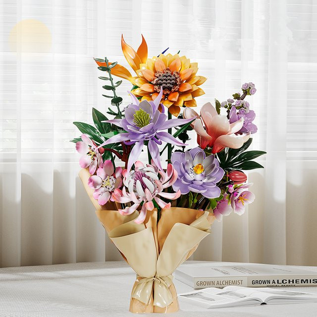 HYMILENARIO Topfpflanze Bausteine Pflaumenblüte Pfirsichblüte Narzisse, Natur, Bunt / Mehrfarbig - Bild 1