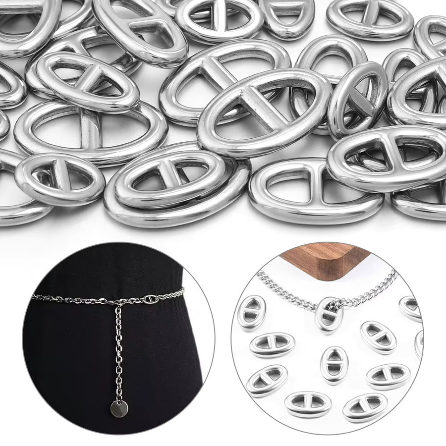 lingsai Anhänger Edelstahl, Silber, Unisex - Bild 2
