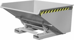 Bauer Südlohn Spänebehälter EXPO-E 900 Kippbehälter mit Siebblech, öl- und wasserdicht, staplertauglich, Farbe: Mausgrau, B: 157,0 cm, H: 126,0 cm, T: 83,5 cm - Bild 1