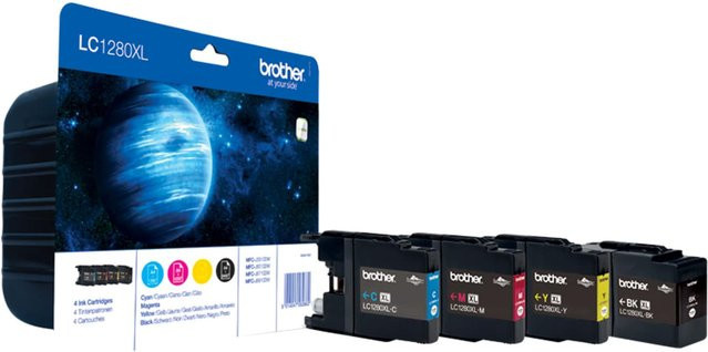 Brother LC1280XL Value Pack Tintenpatronen Set CMYK für MFC J5910DW in Schwarz, Gelb, Cyan und Magenta - Bild 2