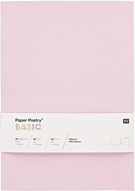 Rico Design Paper Poetry Klappkarten Basic B6 in Flieder, 10 Stück - Bild 1